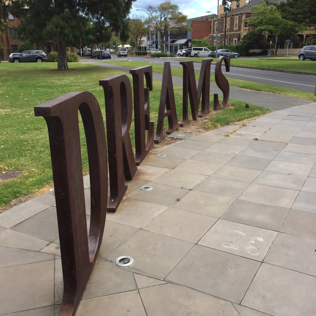 Dreams statue in Hurtle Square