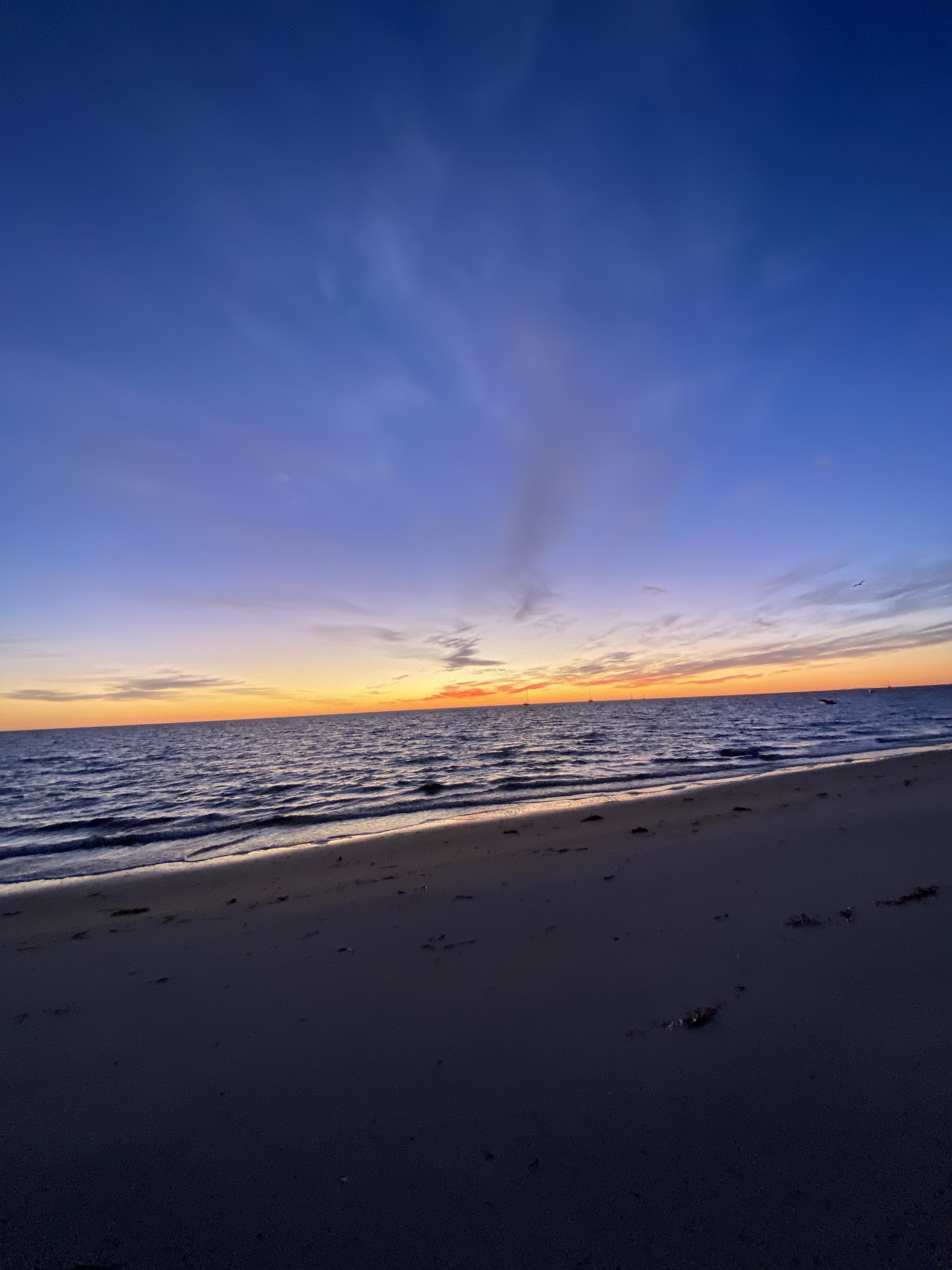 picture showing the start of sunrise over the beach