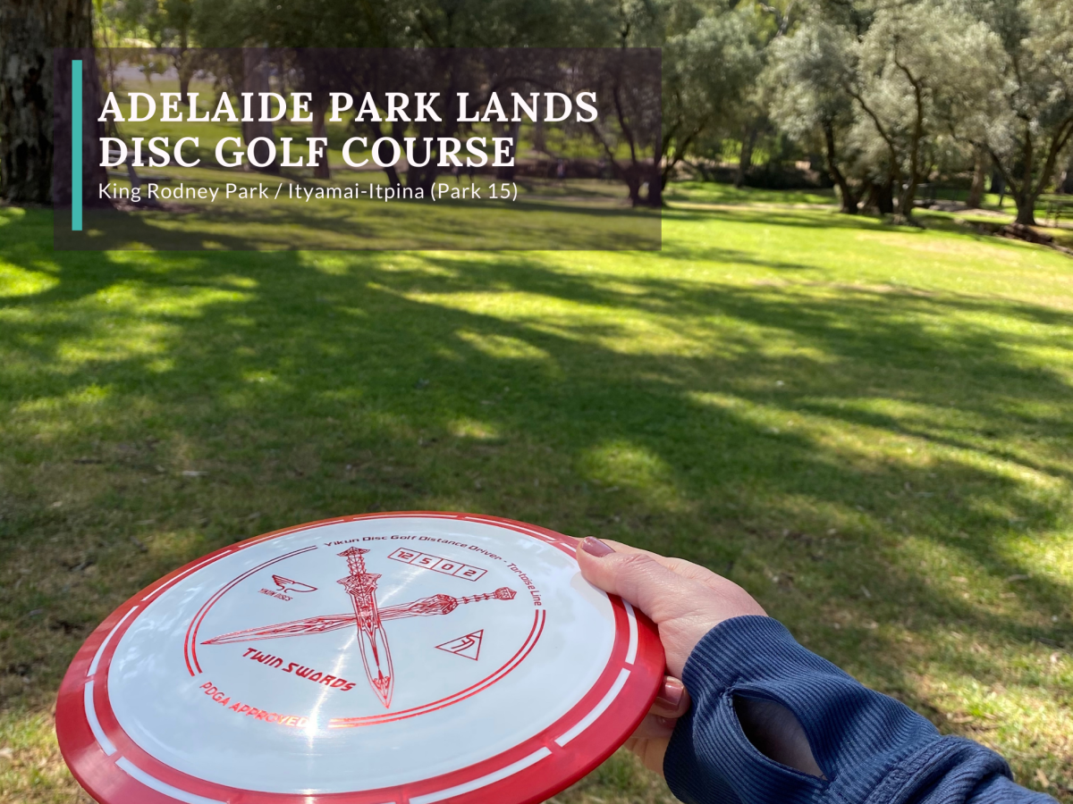 blog banner for post about the Adelaide Park Lands Disc Golf Course